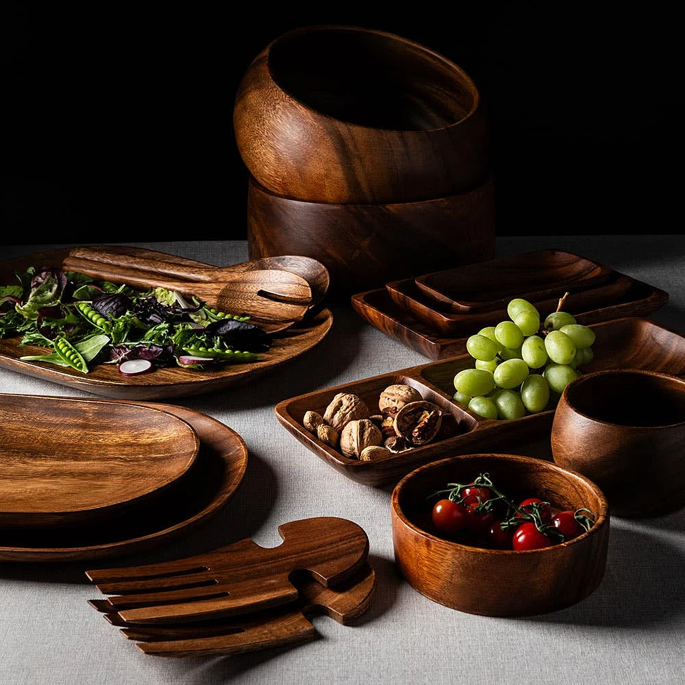 KSP Tala Acacia Wood Round Bowl Small 13 x 13 x 8 cm