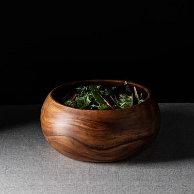 KSP Tala Acacia Wood Round Serving Bowl 27 x 27 x 13 cm