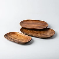 KSP Tala Acacia Wood Oval Serving Tray Medium 36 x 26 x 2.5 cm
