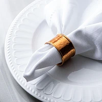 KSP Gather & Dine 'Hammered Duo' Napkin Ring (Rose Gold)