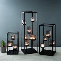 KSP Elevate '7-Lite' Iron Candleholder 24" H (Black/Smoke)