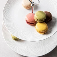 A La Carte 'Diamond Coupe' 2-Tier Porcelain Serving Dish (White)