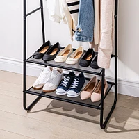 KSP Noir Garment Rack with 2 Shelves (Black)