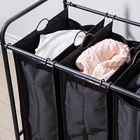 KSP Noir Garment Rack with 3 Laundry Bags (Black)