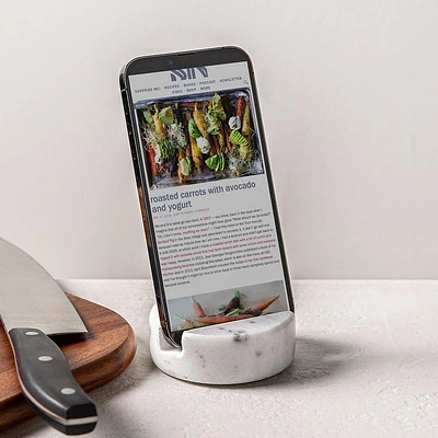 KSP Marbelle Marble Phone-Tablet Stand (White)