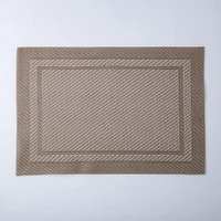 KSP Gather & Dine Two-Tone Border Vinyl Placemat (Champagne)