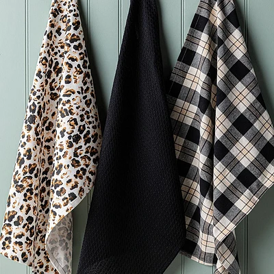 Harman Combo 'Leopard' Cotton Kitchen Towel - Set of 3
