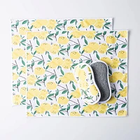 Harman Printed 'Lemon Tree' Sponge & Cloth Cleaning Set of 4