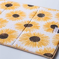 Harman Printed 'Sunflower' Microfibre Dish Drying Mat (Yellow)