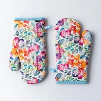 Harman Gourmet 'Stonefruit' Cotton Oven Mitt - Set of 2