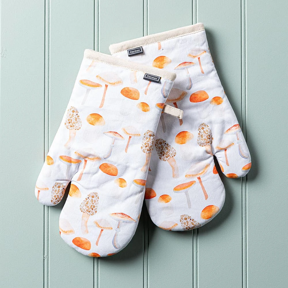 Harman Gourmet 'Mushrooms' Cotton Oven Mitt - Set of 2
