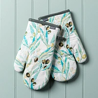 Harman Gourmet 'Olive' Cotton Oven Mitt - Set of 2