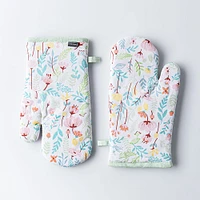 Harman Gourmet 'Floral Blossom' Cotton Oven Mitt - Set of 2