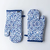 Harman Gourmet 'Medallion' Cotton Oven Mitt - Set of 2