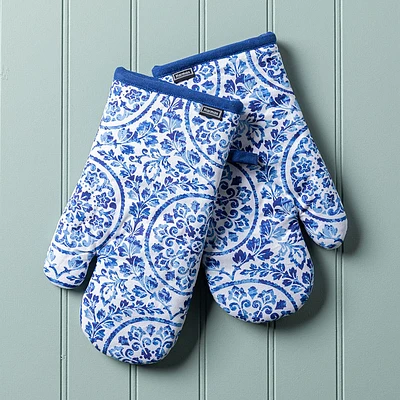 Harman Gourmet 'Medallion' Cotton Oven Mitt - Set of 2