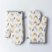 Harman Gourmet 'Rustic Rooster' Cotton Oven Mitt - Set of 2
