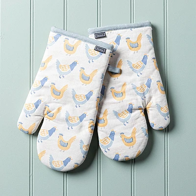 Harman Gourmet 'Rustic Rooster' Cotton Oven Mitt - Set of 2