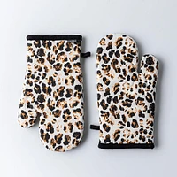 Harman Gourmet 'Leopard' Cotton Oven Mitt - Set of 2
