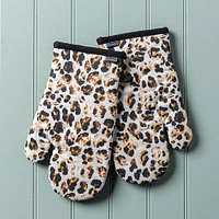 Harman Gourmet 'Leopard' Cotton Oven Mitt - Set of 2