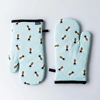 Harman Gourmet 'Bees' Cotton Oven Mitt - Set of 2