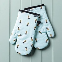 Harman Gourmet 'Bees' Cotton Oven Mitt - Set of 2