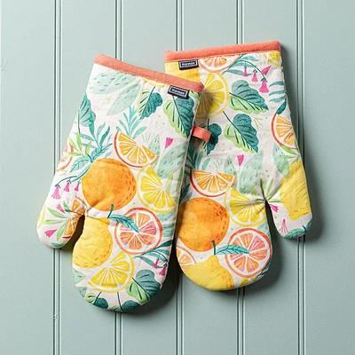 Harman Gourmet 'Citrus' Cotton Oven Mitt - Set of 2 (Multi Colour)