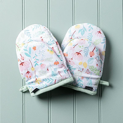 Harman Gourmet 'Floral Blossom' Cotton Mini Oven Mitt - Set/2