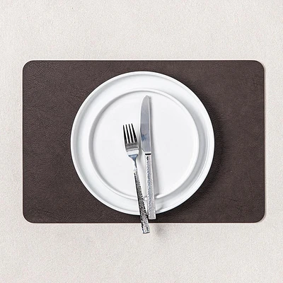 KSP Gather & Dine Supreme Leather Pvc Placemat (Dark Brown)