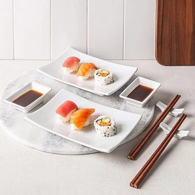 Bia Sushi Serveware - Set of 8 (White)