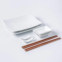 Bia Sushi Serveware - Set of 8 (White)