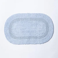 KSP Plush Oval Cotton Bathmat Reversible (Lavender)