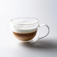 KSP Soleil Double Wall Glass Mugs - Set/2 270ml (Clear)