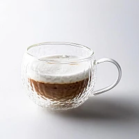 KSP Ripple Double Wall Glass Mugs - Set/2 270ml (Clear)