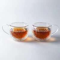 KSP Ripple Double Wall Glass Mugs - Set/2 270ml (Clear)