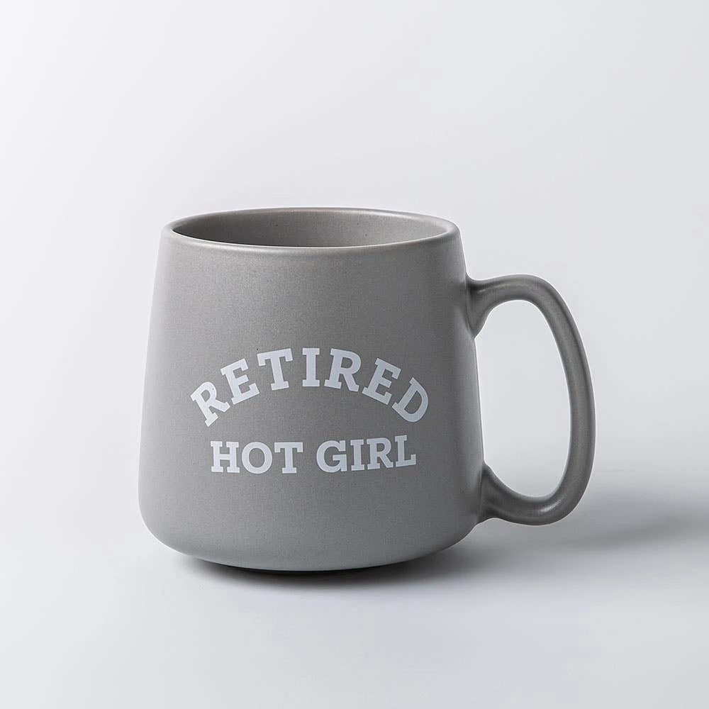 KSP Hug 'Retired Hot Girl' Porcelain Mug 20oz./580ml (Grey)