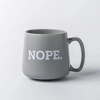 KSP Hug 'Nope.' Porcelain Mug 20oz./580ml (Grey)