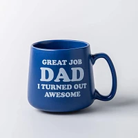 KSP Hug 'Great Job Dad' Porcelain Mug 20oz./580ml (Blue)