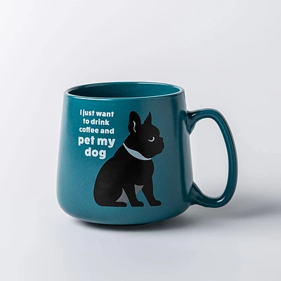 KSP Hug 'Drink Coffee and Pet My Dog' Porcelain Mug 20oz./580ml (Grn)