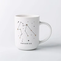 KSP Zodiac 'Aquarius' Porcelain Mug 16oz. (White)
