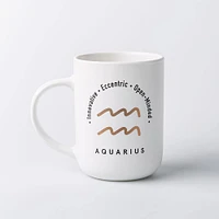 KSP Zodiac 'Aquarius' Porcelain Mug 16oz. (White)