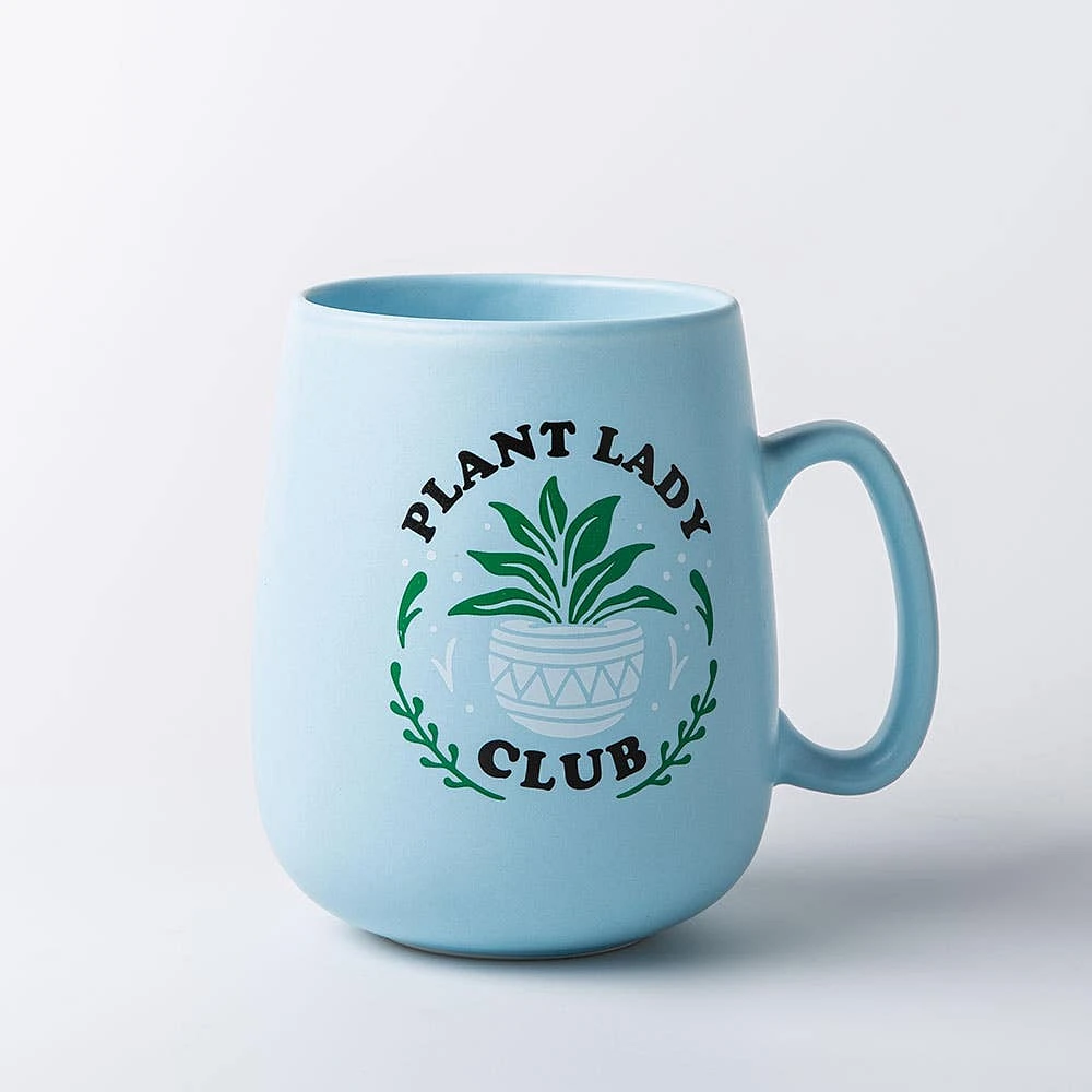 KSP Jumbo Belly 'Plant Lady Club' Porcelain Mug 26oz. (Blue)