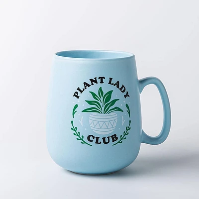 KSP Jumbo Belly 'Plant Lady Club' Porcelain Mug 26oz. (Blue)