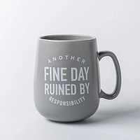 KSP Jumbo Belly 'Fine Day Ruined' Porcelain Mug 26oz. (Grey)