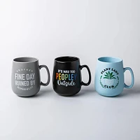 KSP Jumbo Belly 'Fine Day Ruined' Porcelain Mug 26oz. (Grey)