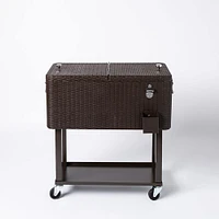 KSP Patio '80 Qt' Cooler Chest with Wheels (Brown)