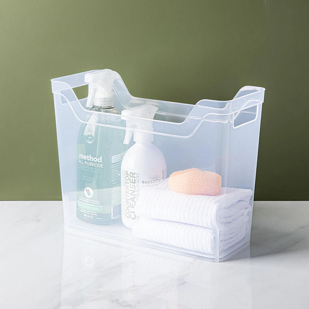 Sterilit Narrow Shelf Bin 13 x 5.4 x 9.8" (Clear)