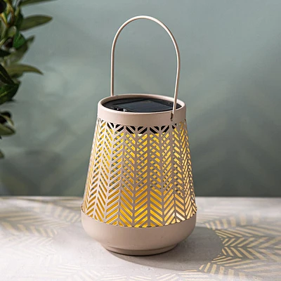 KSP Solara Metal Lantern 12.5 x 12.5 x 16cm (Taupe)