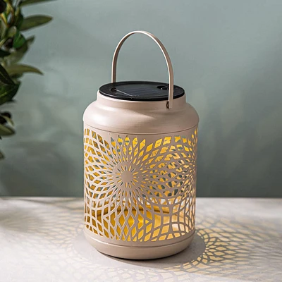 KSP Daisy Metal Lantern 12 x 12 x 16.5cm (Taupe)