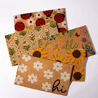 KSP Summer Coir 'Wild Flowers' Coir Mat 45 x 75cm (Multi Colour)