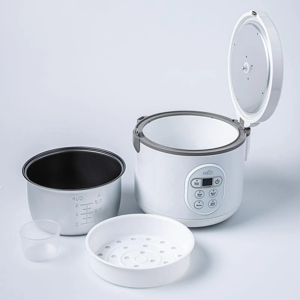 Hauz Steam Smart Rice Cooker and Steamer (White)
